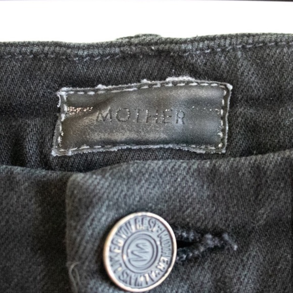 Mother Denim High Waisted Looker Black Skinny Jeans - Picture 9 of 11